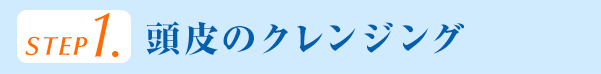 STEP1. 頭皮のクレンジング