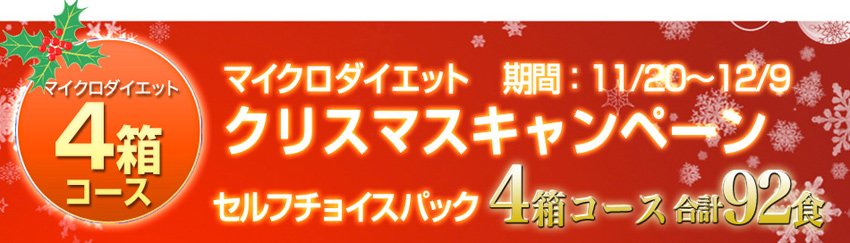 目標-5kg！しっかりやせたいあなたに！マイクロダイエット セルフチョイスパック 4箱セット