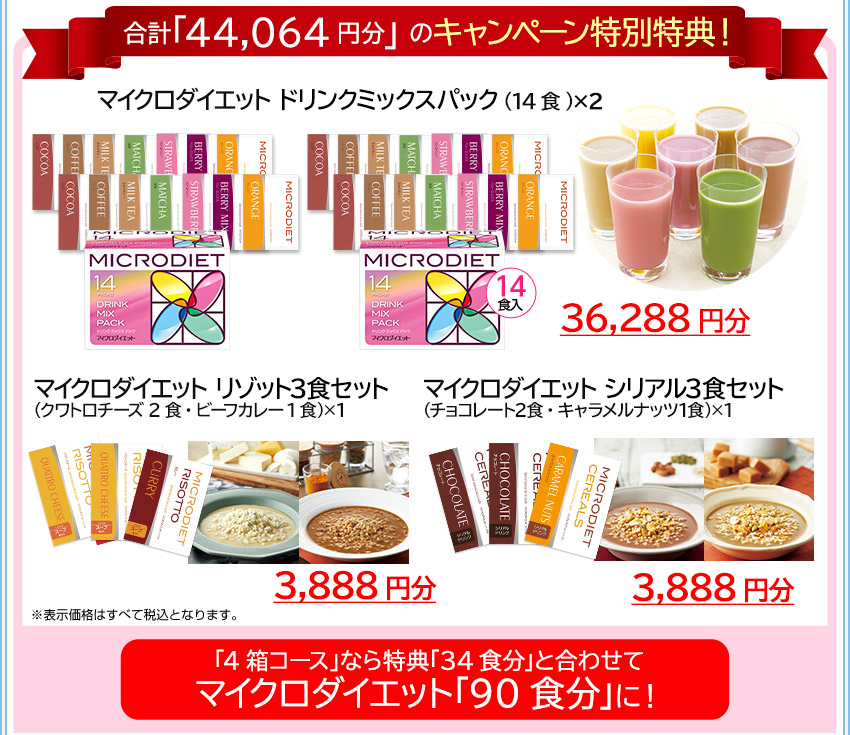 セルフチョイスパック4箱56食分+キャンペーン特典