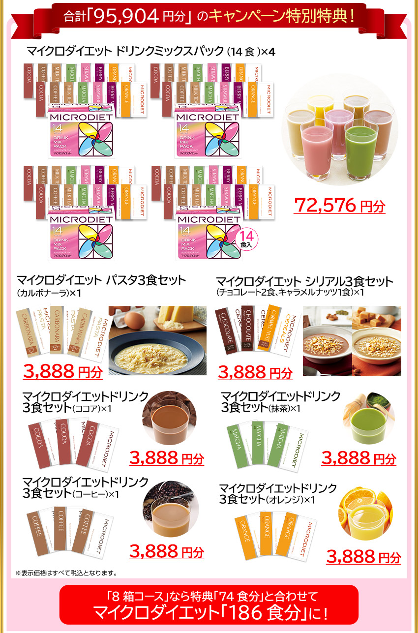 セルフチョイスパック8箱112食分+キャンペーン特典