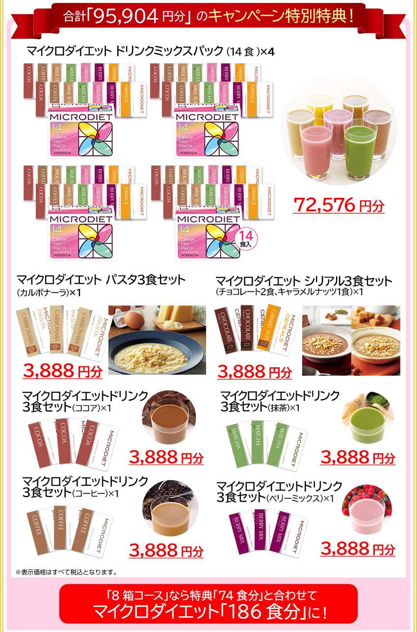 セルフチョイスパック8箱112食分+キャンペーン特典