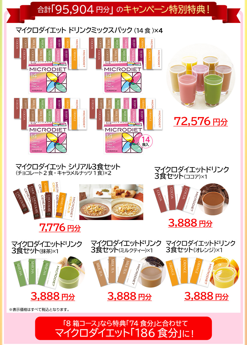 セルフチョイスパック8箱112食分+キャンペーン特典