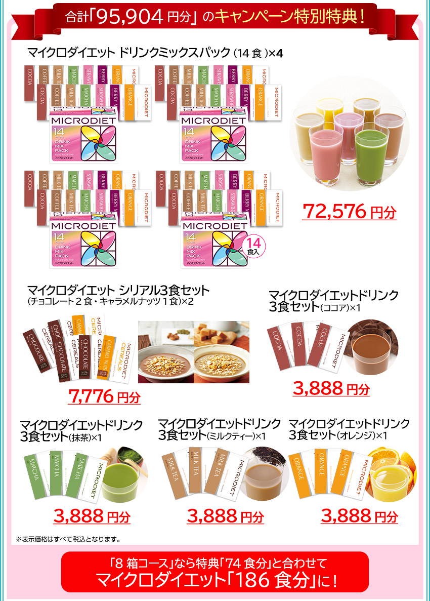 セルフチョイスパック8箱112食分+キャンペーン特典