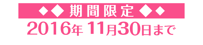期間限定 2016年10月31日まで