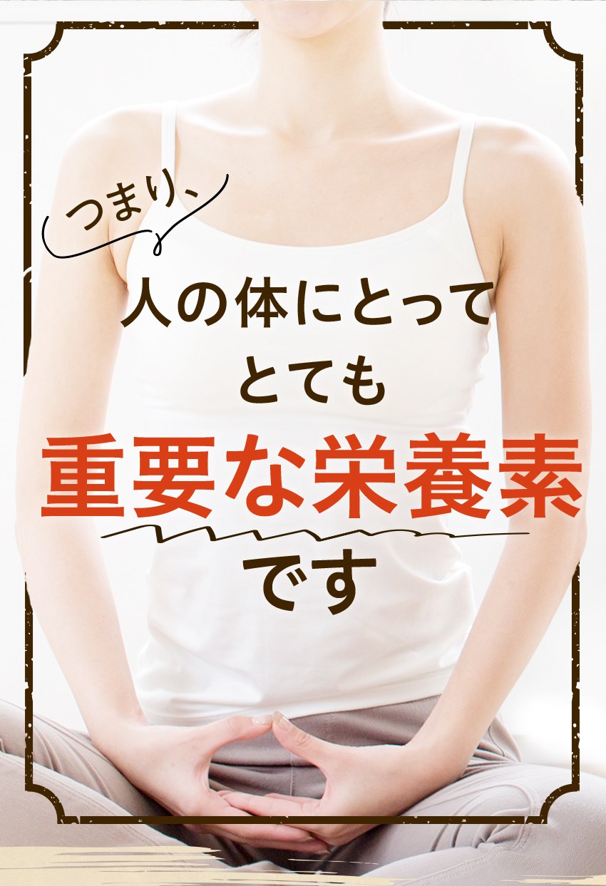 つまり、人の体にとって、とても重要な栄養素です