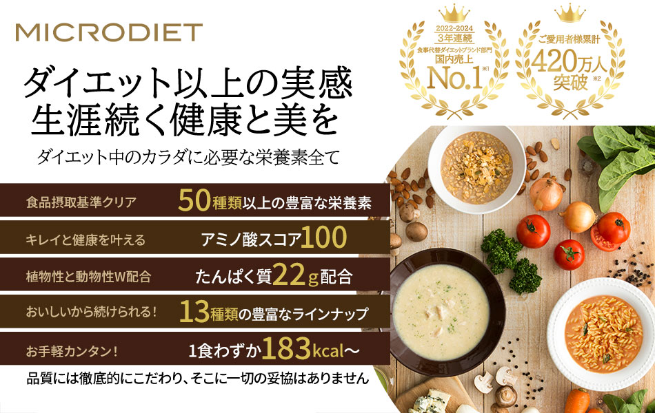 ダイエット以上の実感 生涯続く健康と美を
